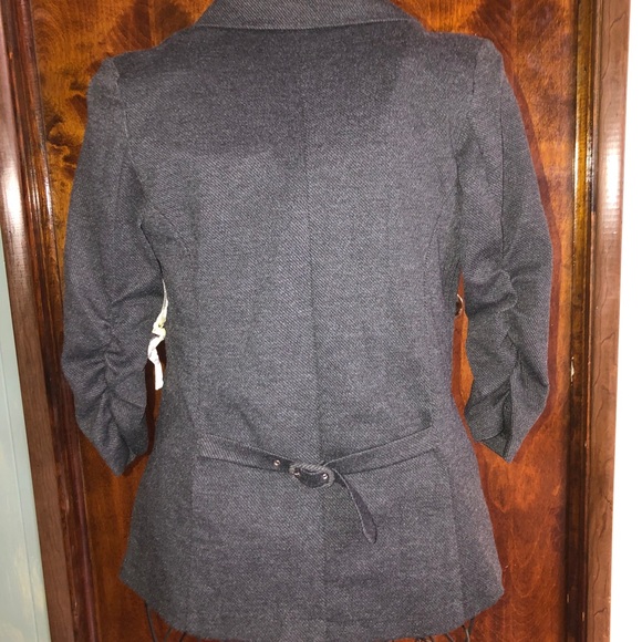 NWT GRAY THREE QUARTER SLEEVE WORK JACKET - Picture 4 of 5